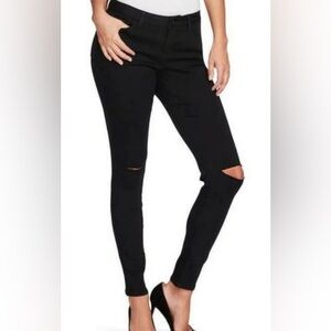 Black Daisy Black Skinny Jeans Ripped edition